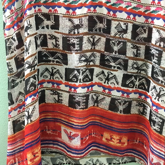 Show Me Your MuMu Tribal Print Draped Blouse - Picture 3 of 7